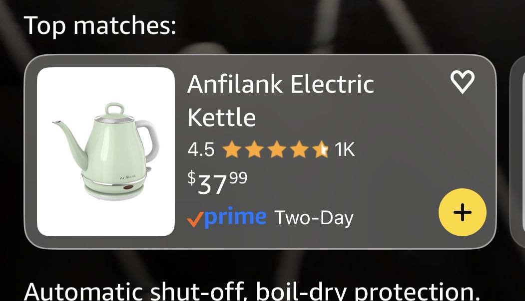 Gooseneck Electric Kettle 1L 1500W, Fast Boil Stainless Steel Pour Over Kettle for Coffee & Tea,