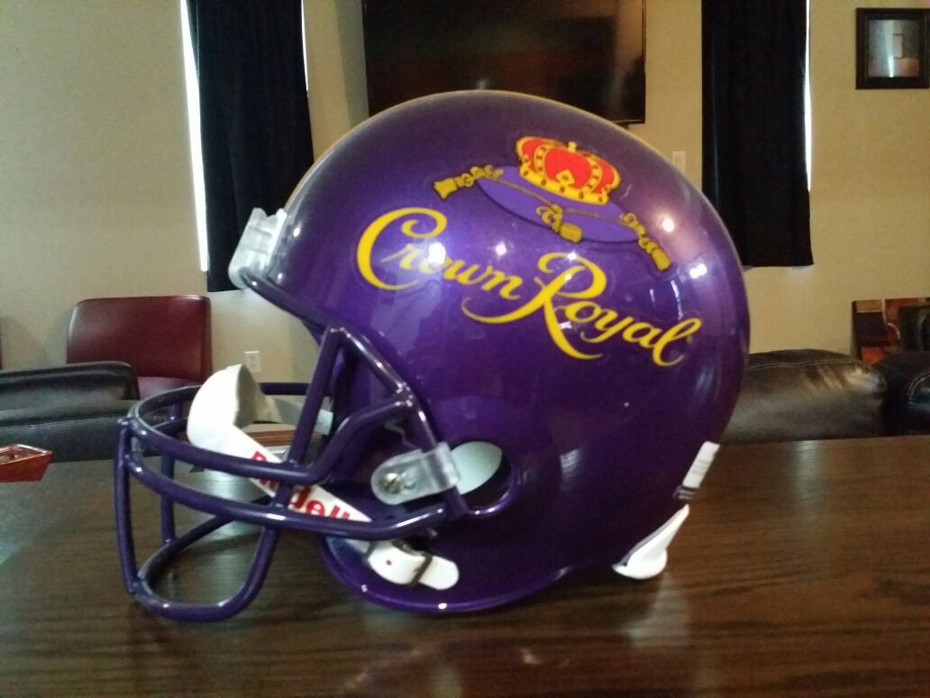 Large Riddell Crown royal Football Helmet