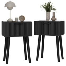Wood Waterproof Top Nightstand Side End Table New Condition $20/EACH Size Length 14", Width 11", Height 21" 