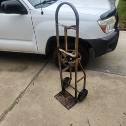 51" tall, sturdy metal hand truck 
