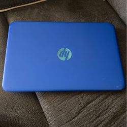 blue hp laptop (no charger included)