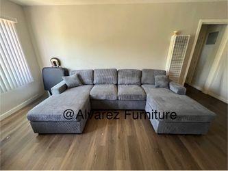 Corduroy sectional sofa