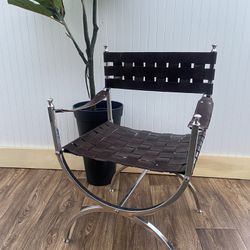 Leather Director Style Chair 