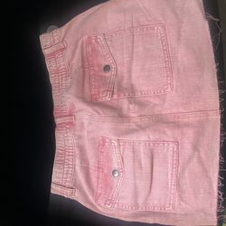 Pink Jean Skirt