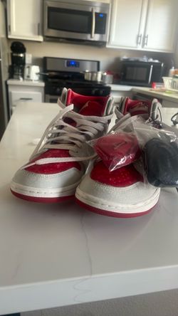 Nike Air Jordan 1 High Red Silver Sneakers