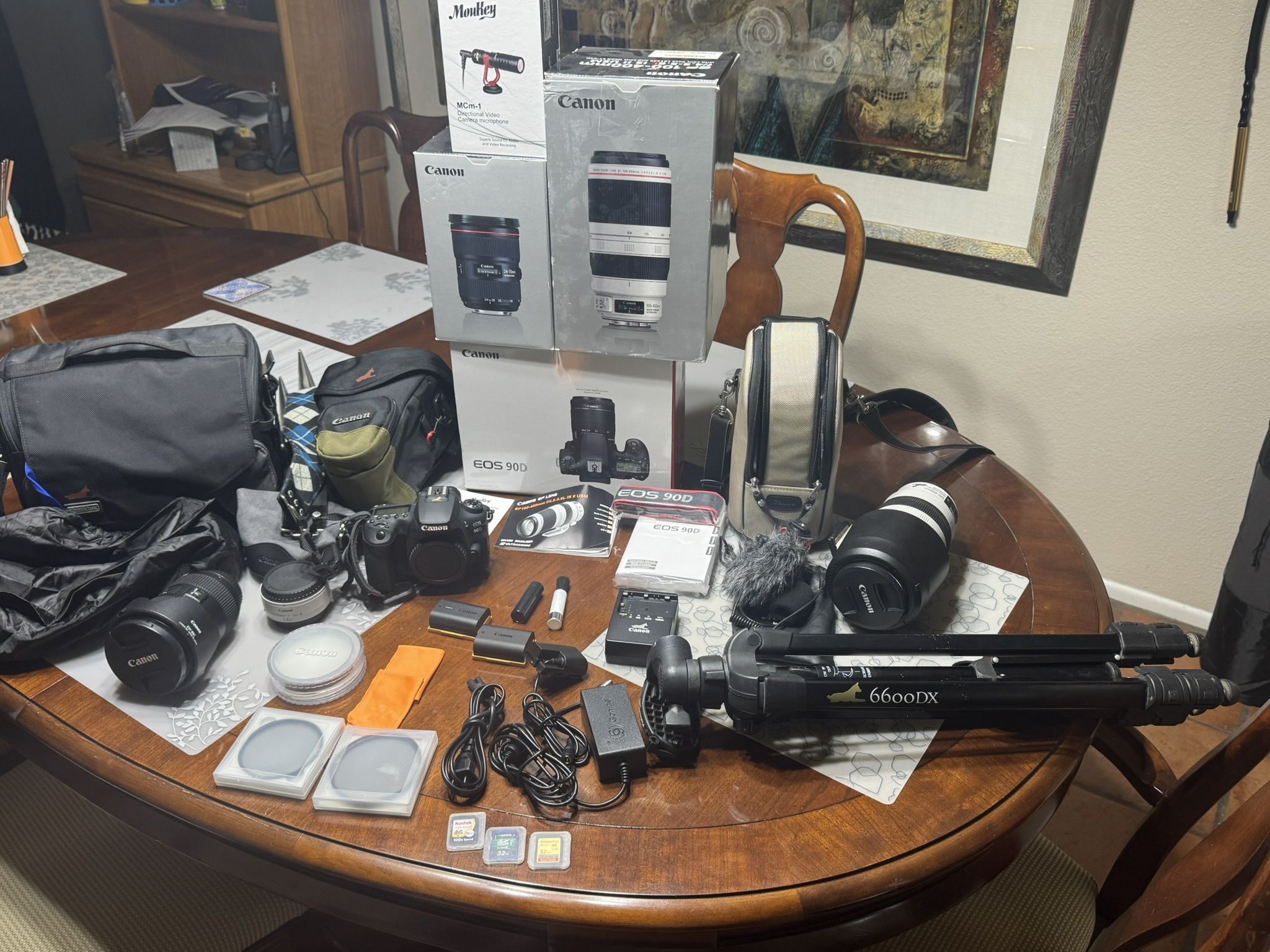 Large Pro Photo/video Bundle Canon DSLR With Lenses And Extras