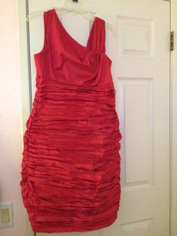 Hot pink polyster dress