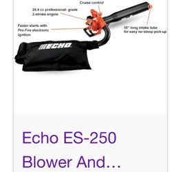 Echo ES-250 Leaf And Yard Debris Vacuum 