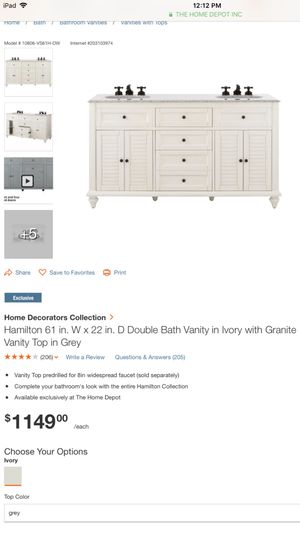 Home Decorators Collection Hamilton 61 In W X 22 In D Double