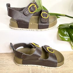 Toddler Boys Brown Velcro Water Sandals Size 7
