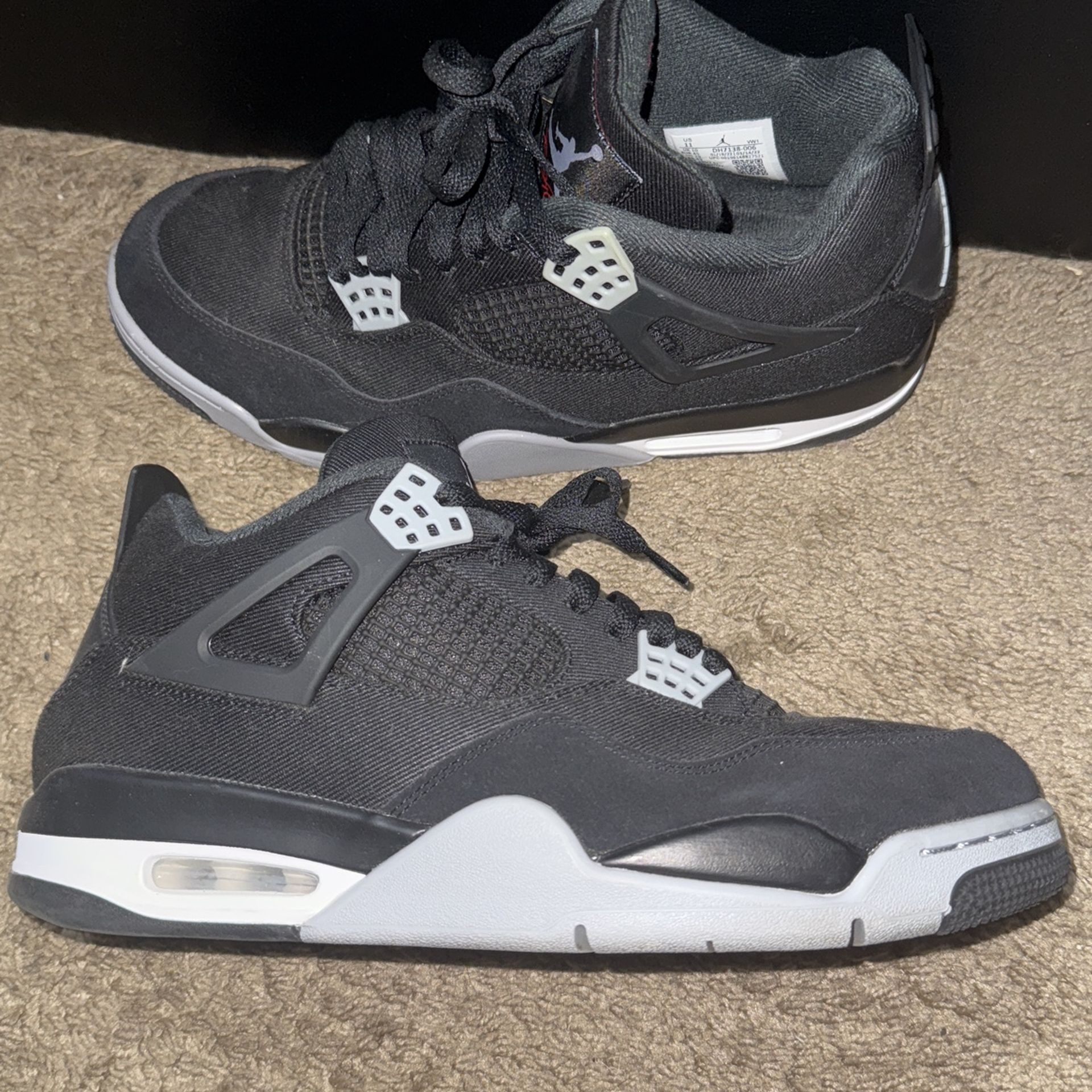 jordan 4 black canvas