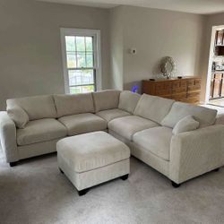 Beautiful beige sectional sofa