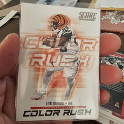 Cincinnati Bengals Joe Mixon '18 Panini Score Color Rush Insert Football Card 