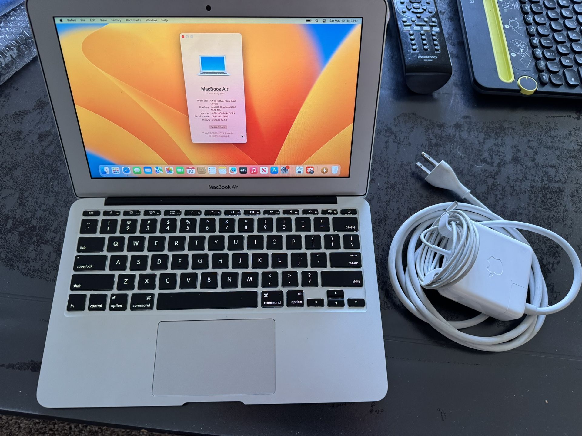 MacBook Air 11”, 2015, I5 1.4Ghz, 128GB SSD, Ventura