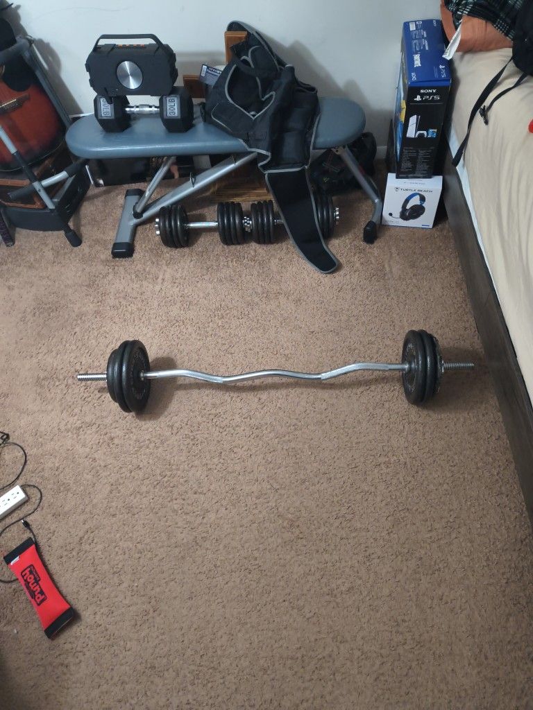 Curl Bar . 60lbs As Is.