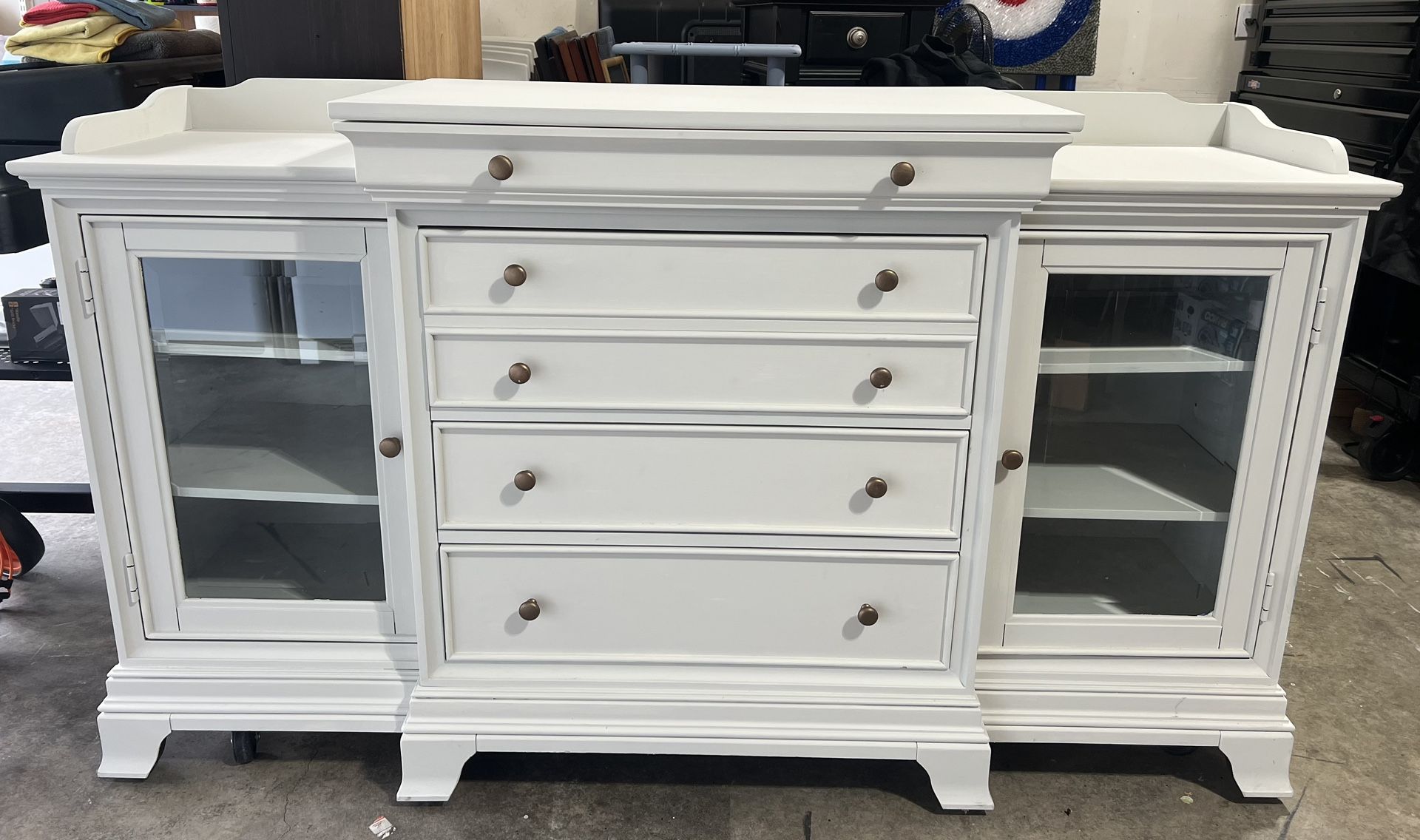 Solid Wood Hutch/Console/TV Stand