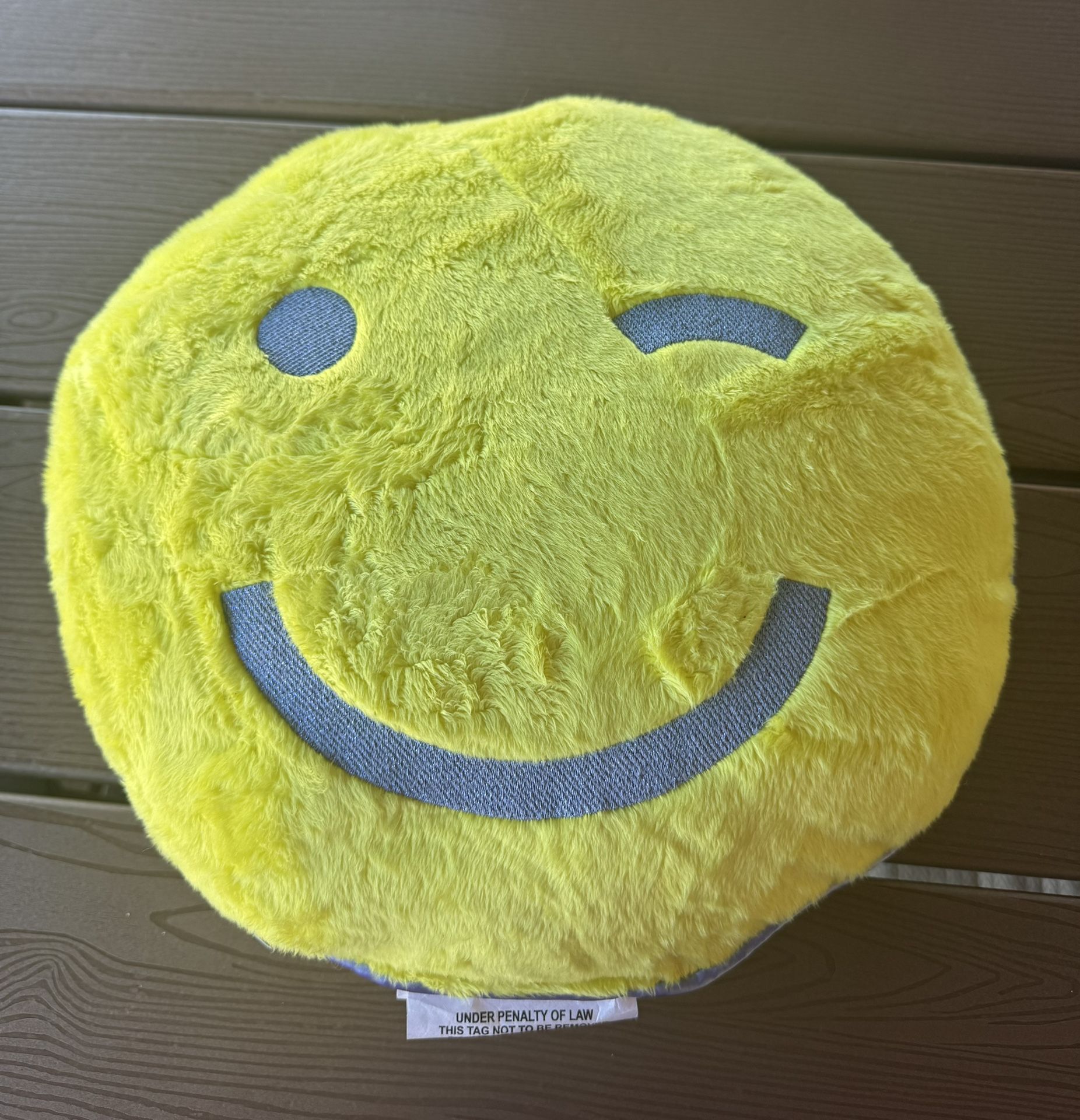New Room Essentials Winking Smile Face Toss Pillow