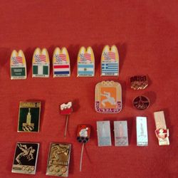Collection Of Vintage 1976 To 1990s Olympic Pins