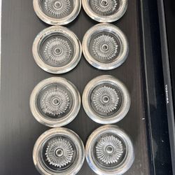 8 STERLING SILVER ASHTRAY THEY ARE MARK STERLING SILVER ALL FOR $74