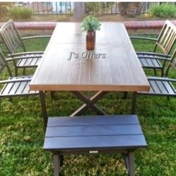 7 Pc Stylewell Farmhouse Outdoor Dining Patio Set