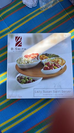 B Smith with style swirl server Lazy Susan Tray
