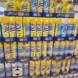 Lysol spray $5 Lysol wipes $5 lysol all purpose cleaner $5