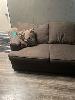 3-Piece Sectional Couch, Brown