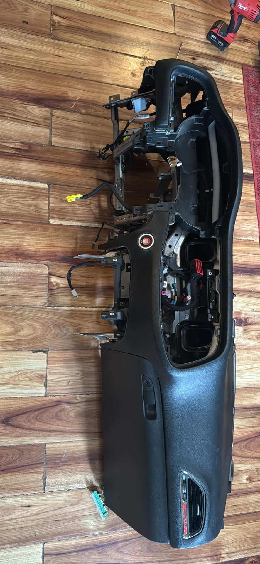 Challenger Hellcat Dash Skin With Red Start Button