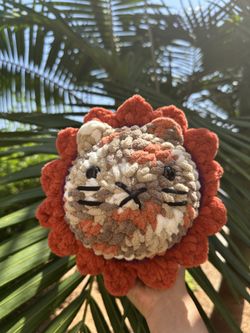 Crochet Flower Cat Plushie 
