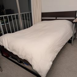 IKEA TRYSIL Full Size Bed Frame, Wood and Metal 