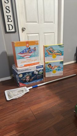 Pool pump, chaise lounges, jumbo mat & leaf stick - $100 for all obo