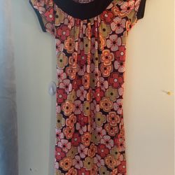 Beautiful Brown Dress With Flower