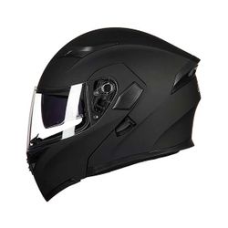 New Flat Black Dot Dual Visor Motorcycle Helmet $120