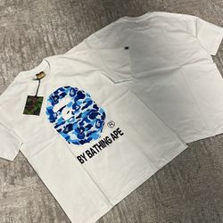 Bape White Blue Camo Tee