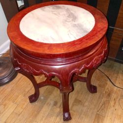 Rosewood Antique Marble Table