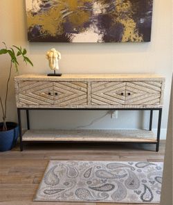 White Console Table – 68”
