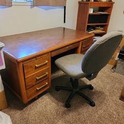 Vintage Executive Desk and Office Chair