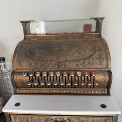 Antique Brass National Cash Register