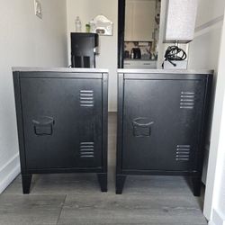Metal locker storage nightstand