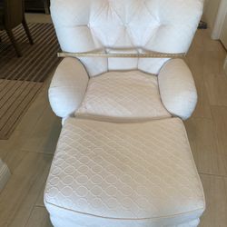 White Chair and ottoman