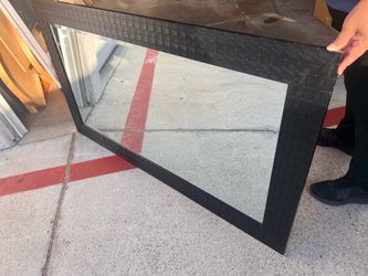 Black frame mirror
