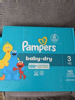 160 count size 3 pampers