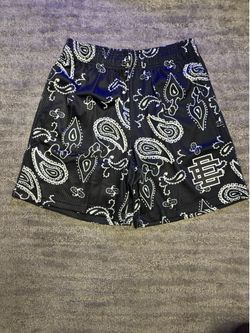 Eric Emanuel (white on black bandana design) shorts