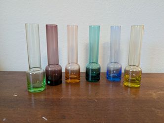 Set of Fun Vintage Tube Shot Glasses