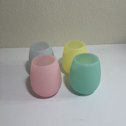 Shark Skinzz Silicone Wine Glasses Set Of 4 Cup Unbreakable 12oz Dishwasher Safe