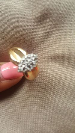 10k gold diamond ring size 7