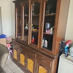 Real Wood China Hutch Hawaiian
