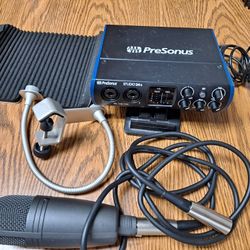 PreSonus Studio 24c USB-C Audio Interface/ Microphone Shield /PreSonus M7 Microphone