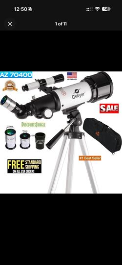 New Gskyer AZ70400 400mm Astronomical Refracting Telescope 70mm Aperture AZ Mount
