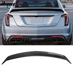 Fits 2020-2026 Cadillac CT5 V Blackwing Style Gloss Black Rear Trunk Spoiler Wing ABS